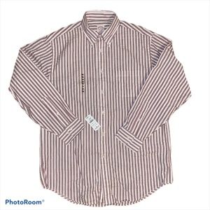 NEW Brooks Brothers Red White Plaid Long Sleeve Cotton Button Down Size Medium